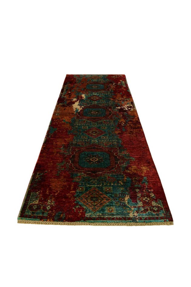 Detail image of 2' 11 x 10' Hand Knotted Mamluk Ziegler Runner Rug