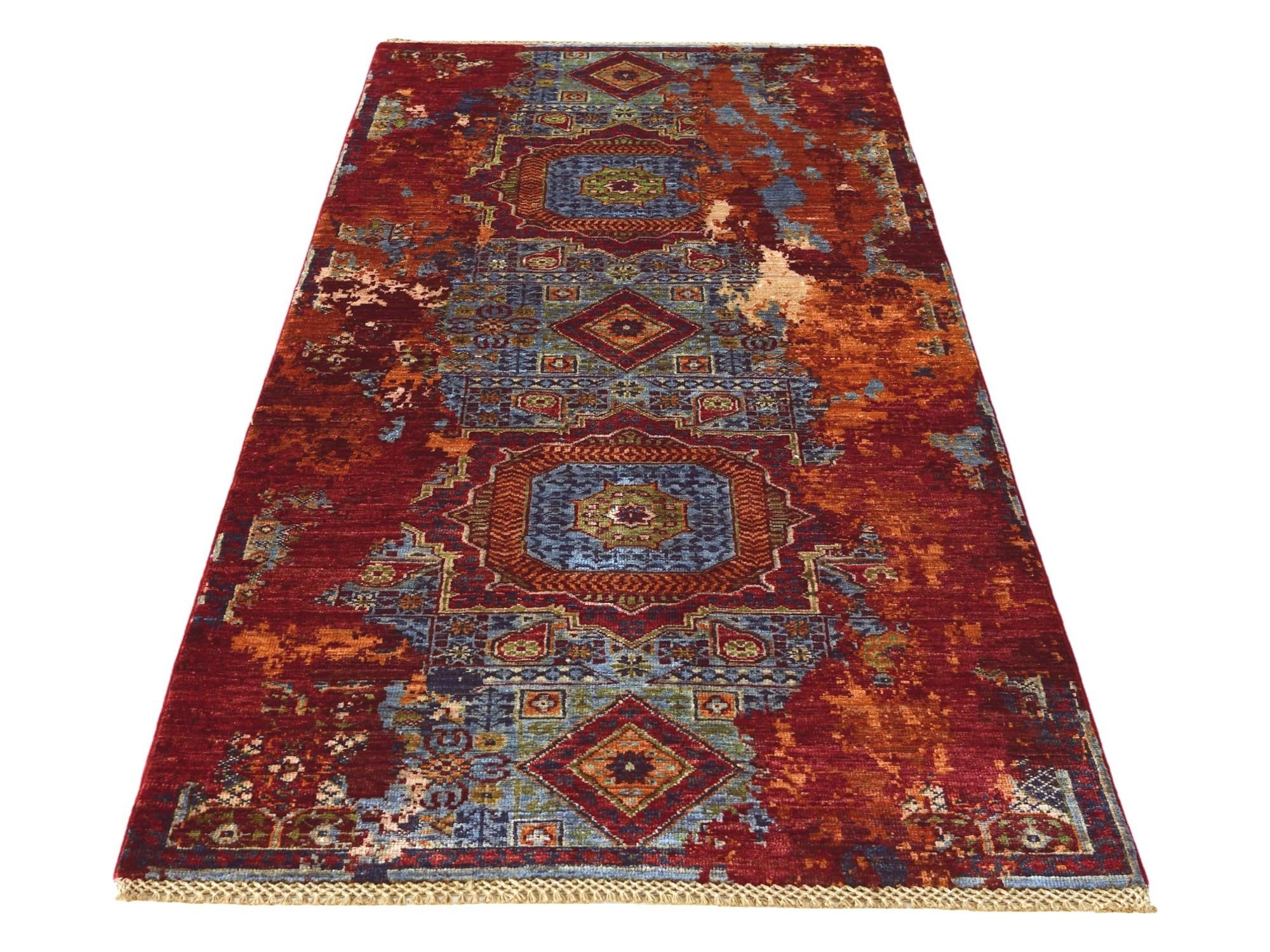 2' 11 x 6' 11 Hand Knotted Mamluk Ziegler Runner Rug
