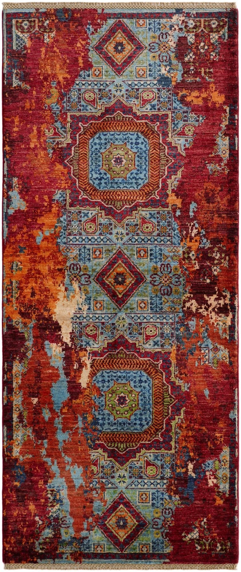 2' 11 x 6' 11 Hand Knotted Mamluk Ziegler Runner Rug