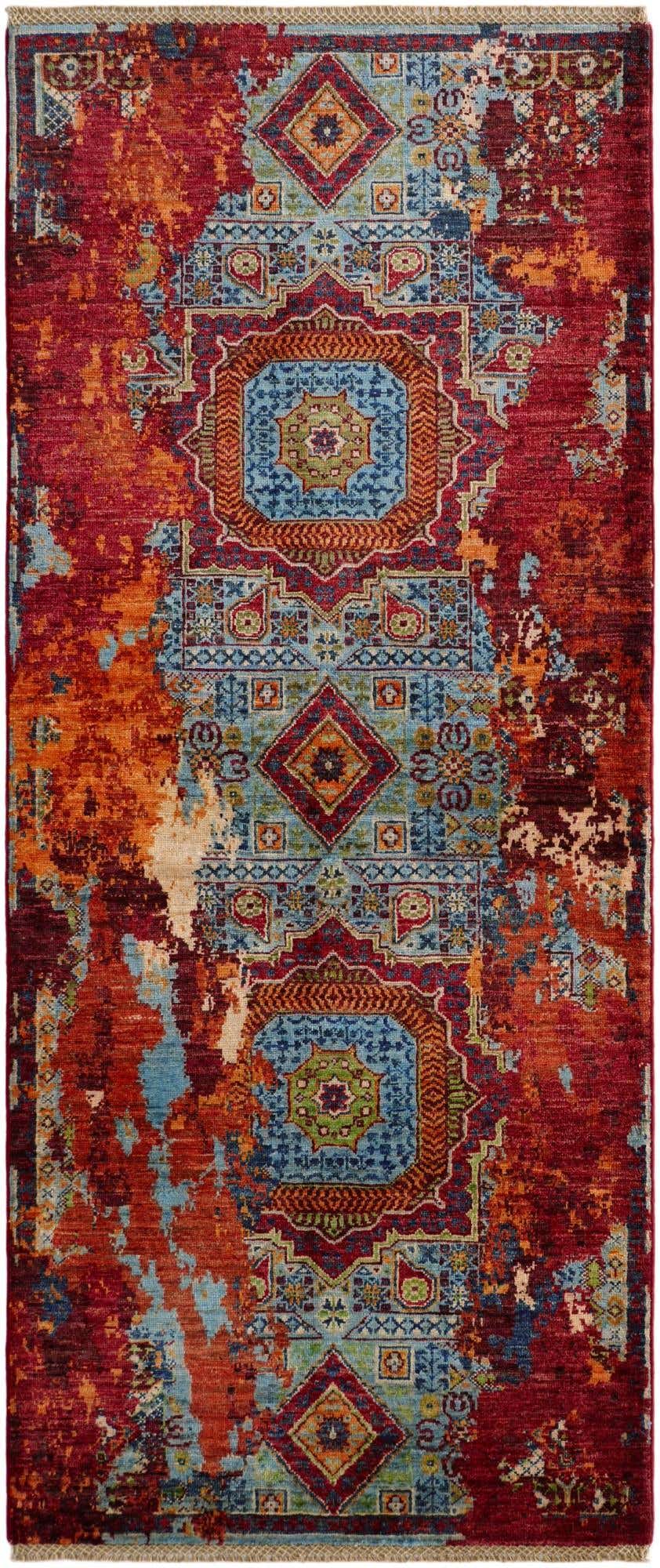 2' 11 x 6' 11 Hand Knotted Mamluk Ziegler Runner Rug