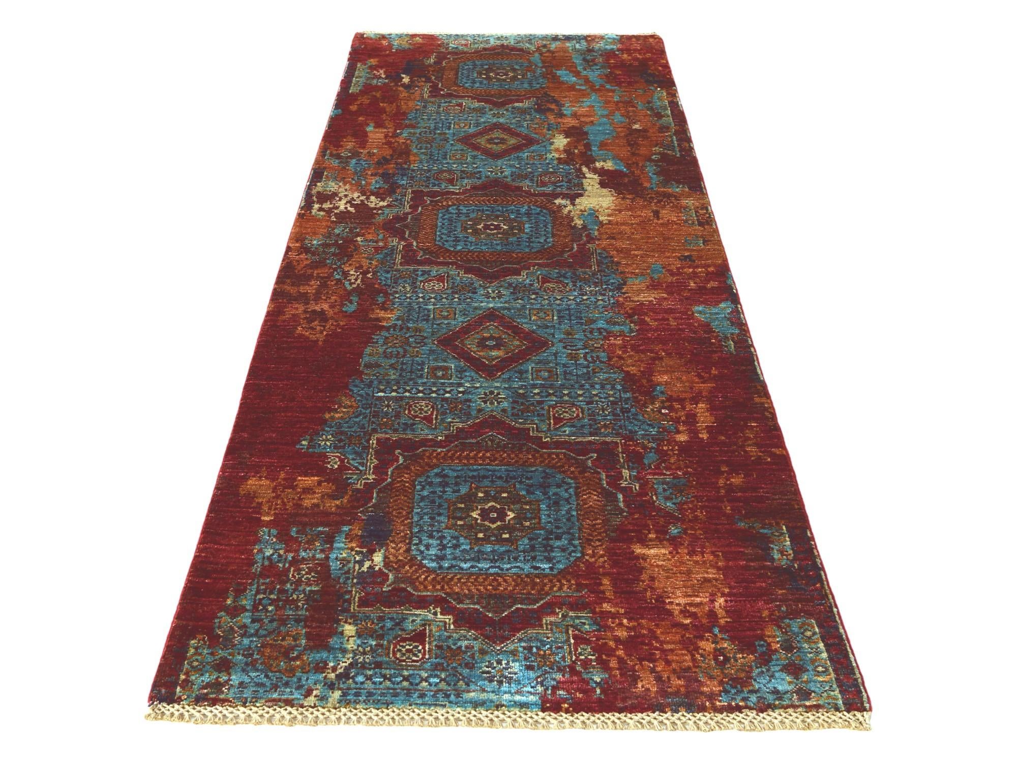 2' 11 x 8' 8 Hand Knotted Mamluk Ziegler Runner Rug