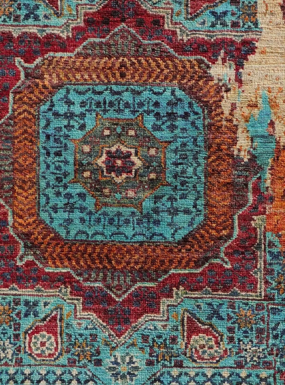 2' 11 x 8' 8 Hand Knotted Mamluk Ziegler Runner Rug