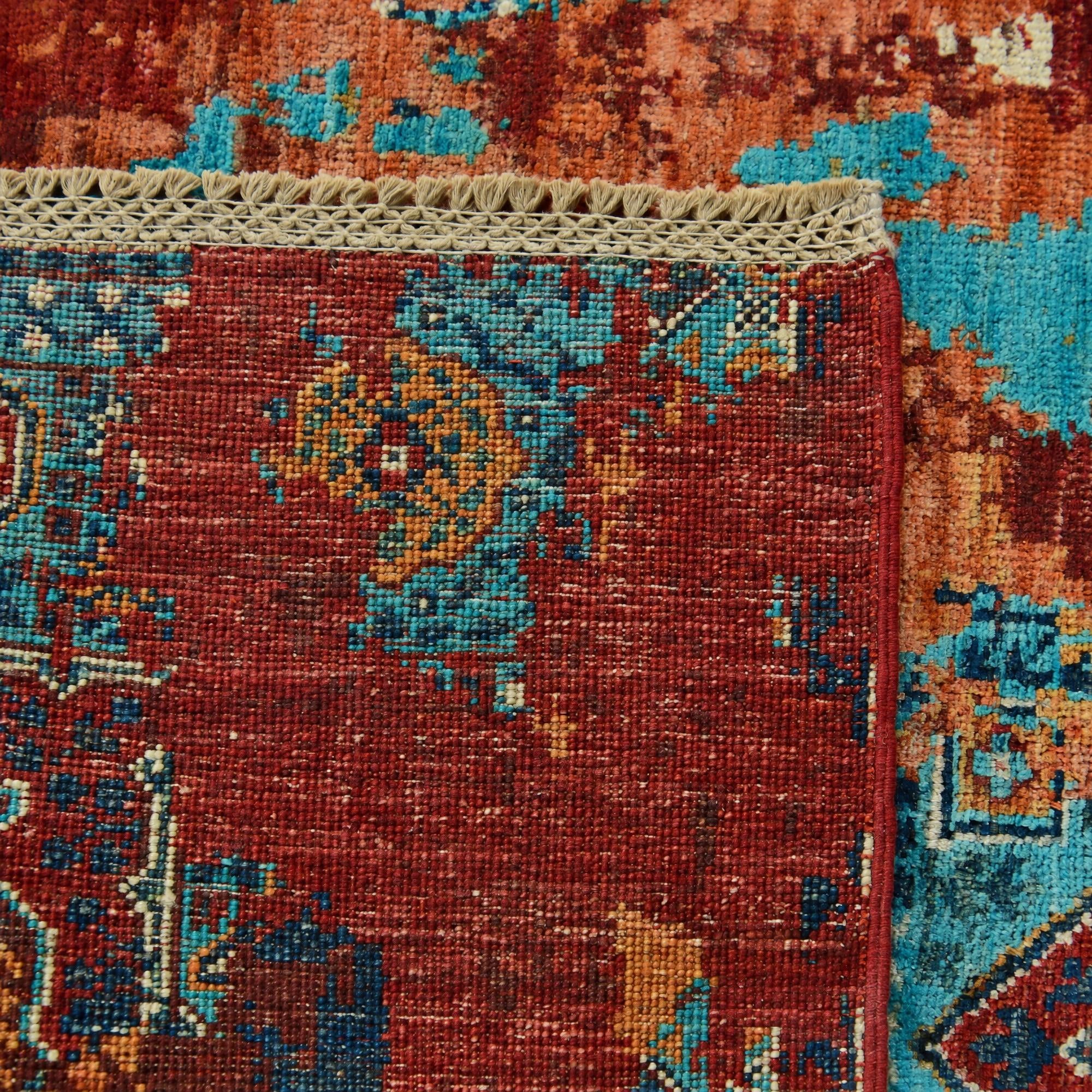 90cm x 265cm Hand Knotted Mamluk Ziegler Runner Rug