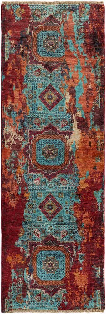 2' 11 x 8' 8 Hand Knotted Mamluk Ziegler Runner Rug