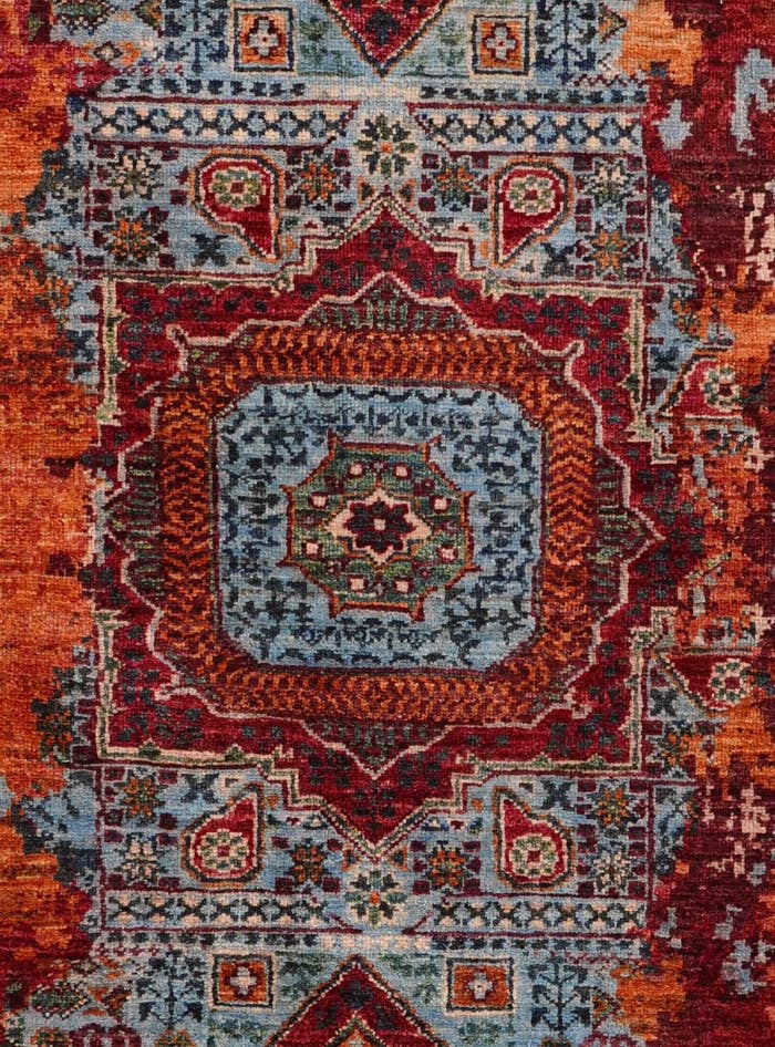 Detail image of 2' 11 x 8' 3 Hand Knotted Mamluk Ziegler Runner Rug