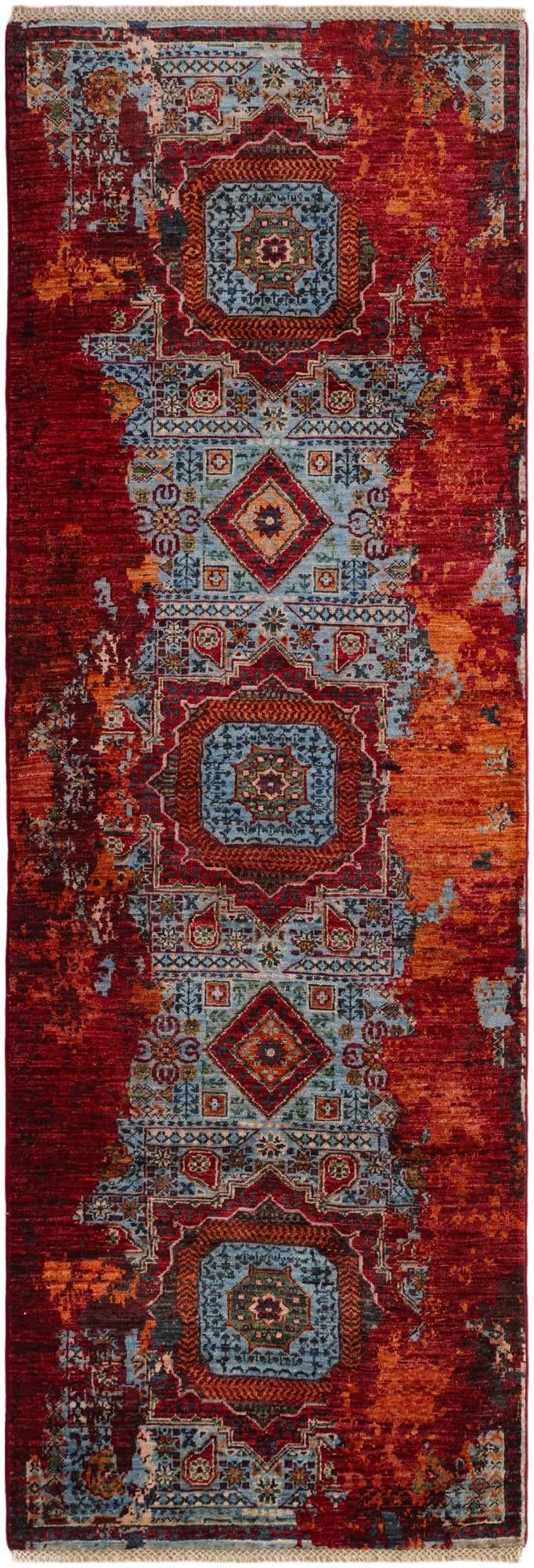 2' 9 x 8' 3 Hand Knotted Mamluk Ziegler Runner Rug