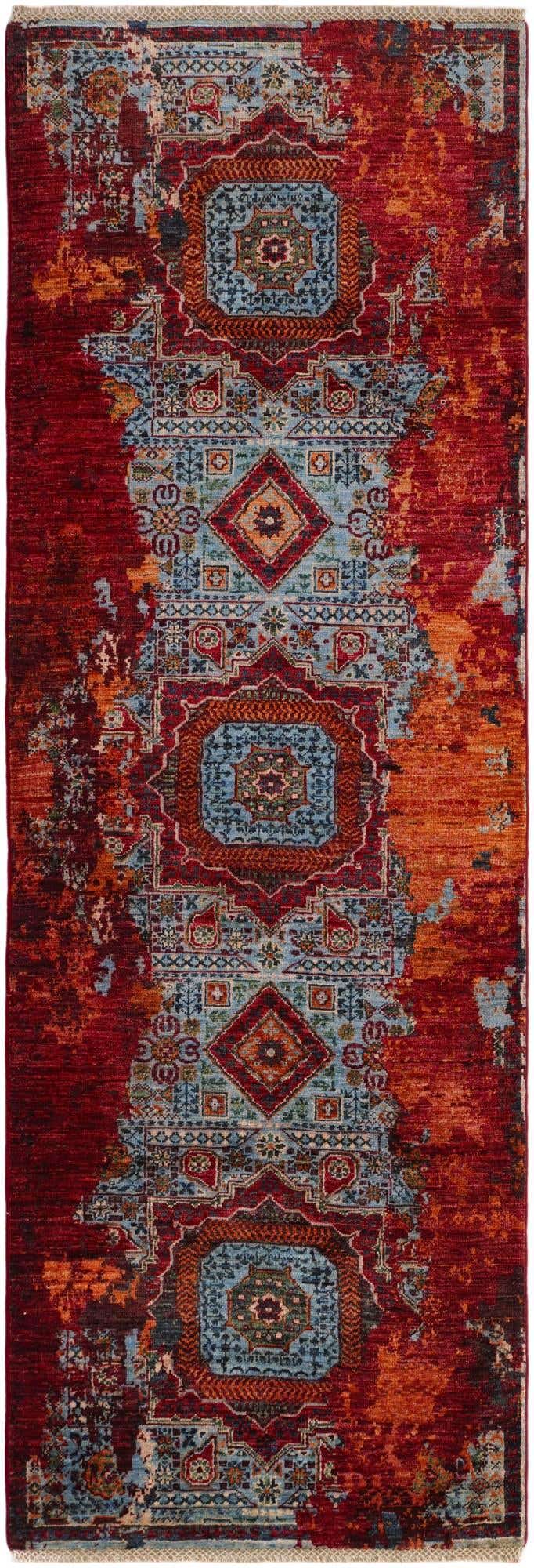 2' 9 x 8' 3 Hand Knotted Mamluk Ziegler Runner Rug