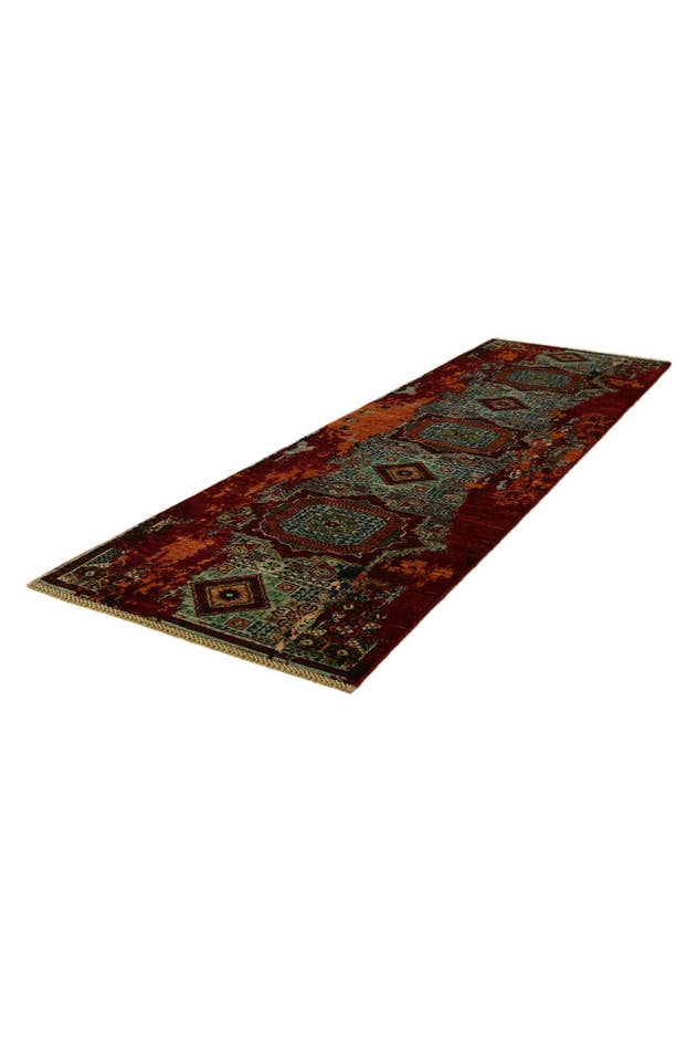 Detail image of 2' 10 x 10' Hand Knotted Mamluk Ziegler Runner Rug