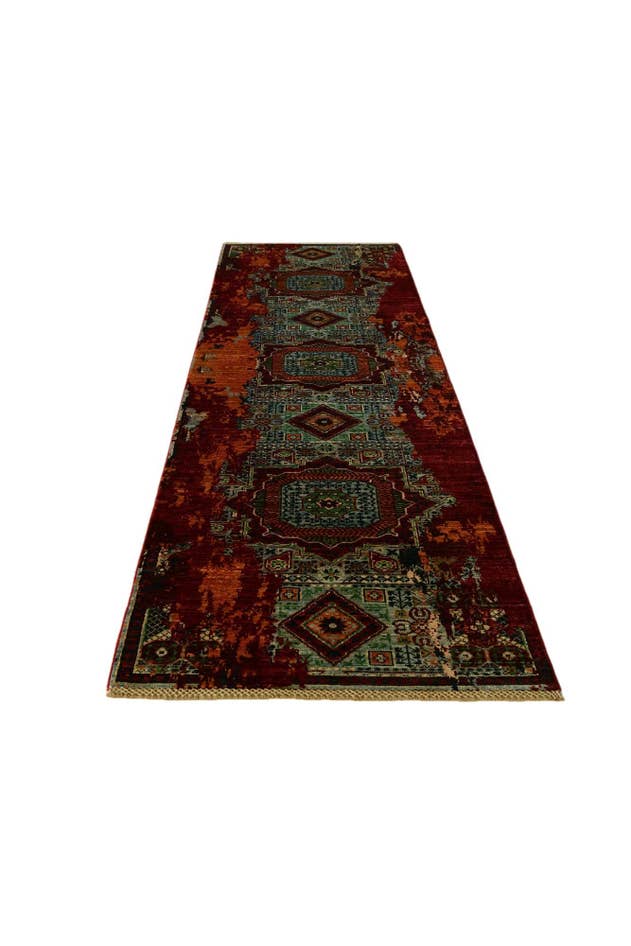 Detail image of 2' 10 x 10' Hand Knotted Mamluk Ziegler Runner Rug