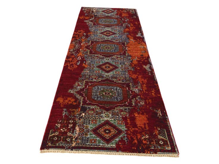 Detail image of 2' 9 x 10' 1 Hand Knotted Mamluk Ziegler Runner Rug