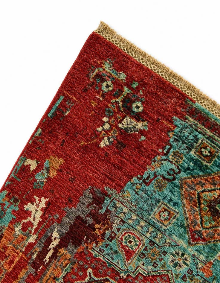 Detail image of 2' 10 x 9' 11 Hand Knotted Mamluk Ziegler Runner Rug