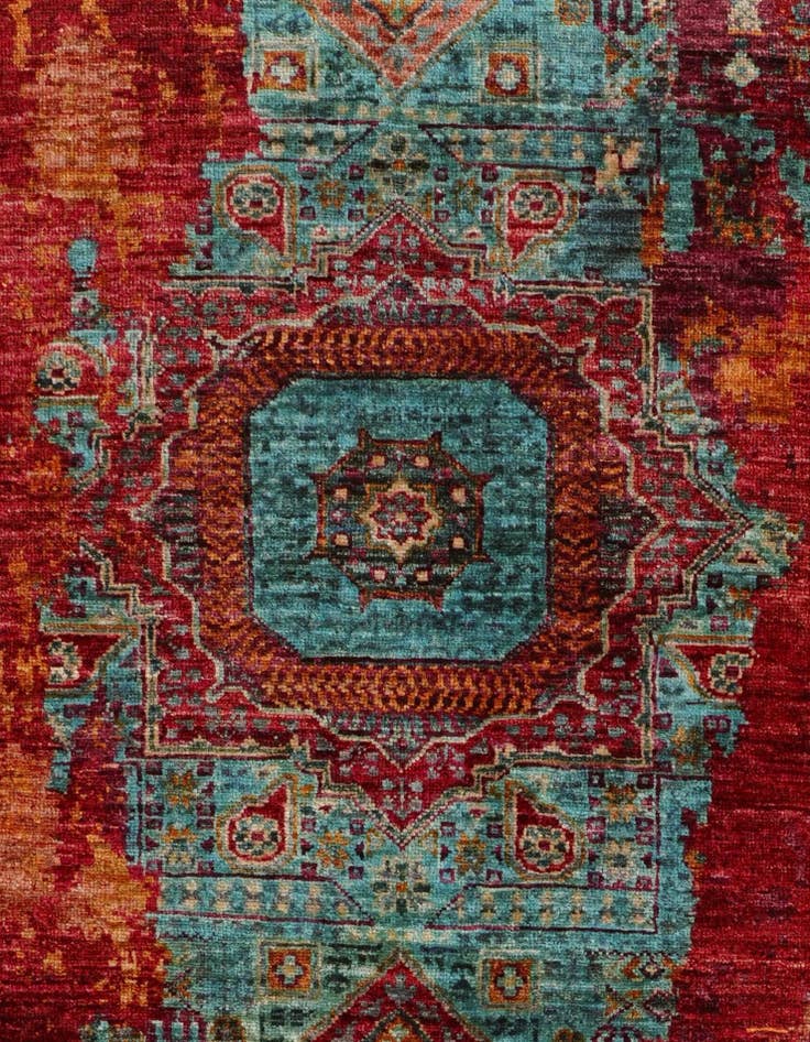 Detail image of 2' 10 x 9' 11 Hand Knotted Mamluk Ziegler Runner Rug