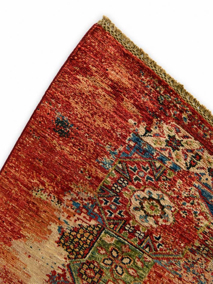 Detail image of 2' 10 x 9' 10 Hand Knotted Mamluk Ziegler Runner Rug