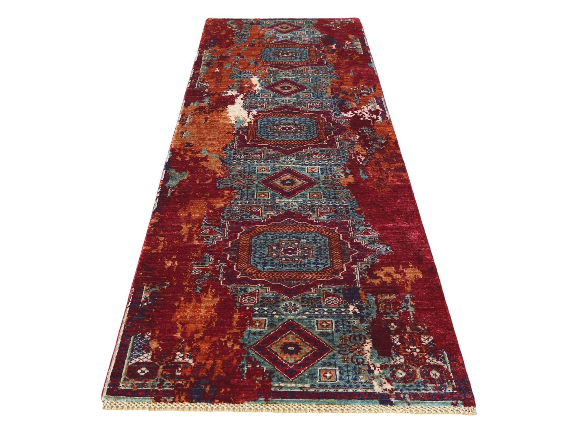2' 9 x 10' 1 Hand Knotted Mamluk Ziegler Runner Rug