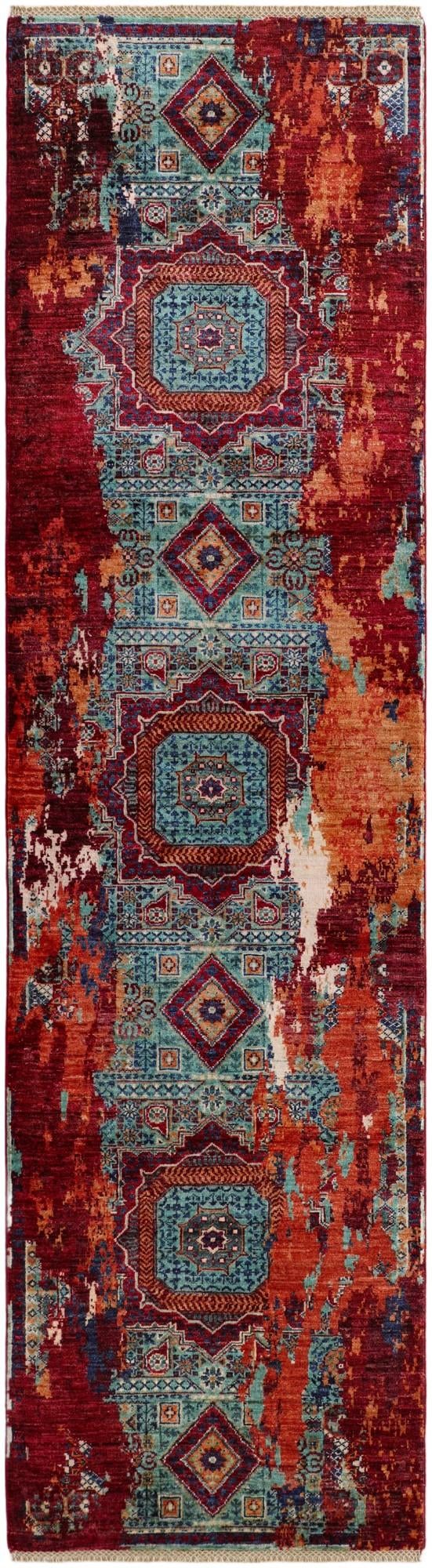 2' 9 x 10' 1 Hand Knotted Mamluk Ziegler Runner Rug