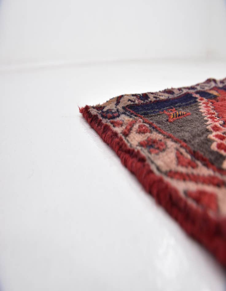 Detail image of 4' 7 x 11' 5 Hand Knotted Mazlaghan Persian Wool Runner Rug