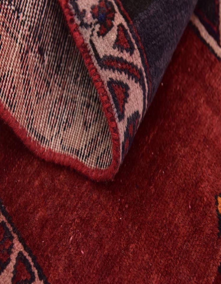 Detail image of 4' 7 x 11' 5 Hand Knotted Mazlaghan Persian Wool Runner Rug