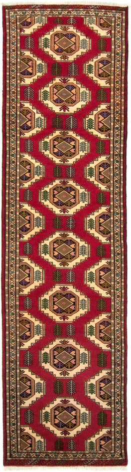 Detail image of 3' 4 x 12' 7 Hand Knotted Mehraban Persian Wool Runner Rug