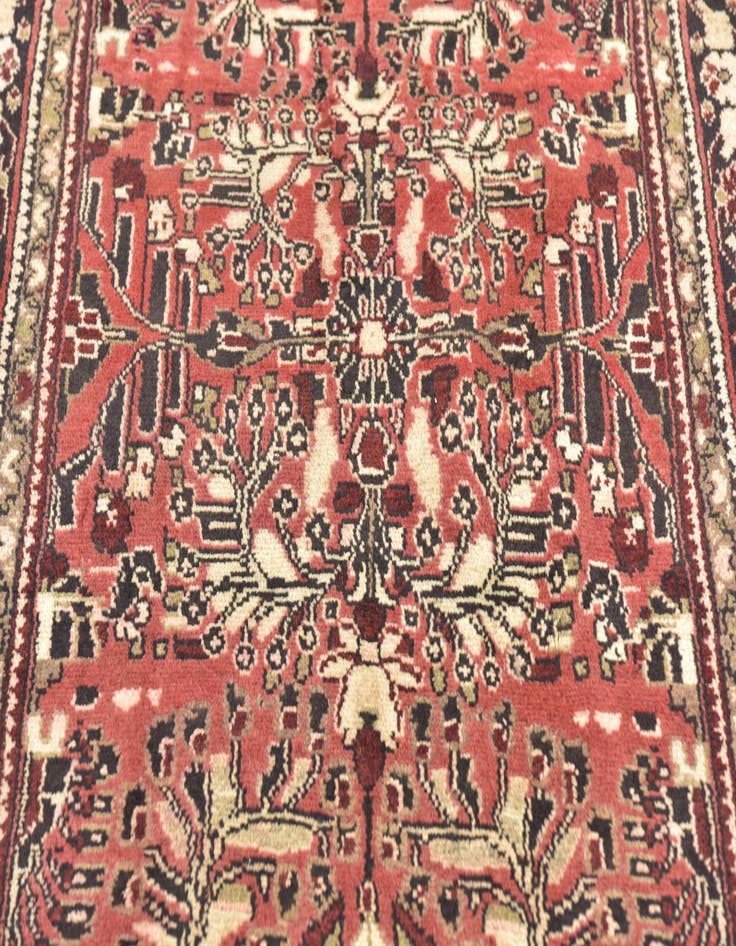 Detail image of 3' 5 x 10'  Hand Knotted Mehraban Persian Wool Runner Rug