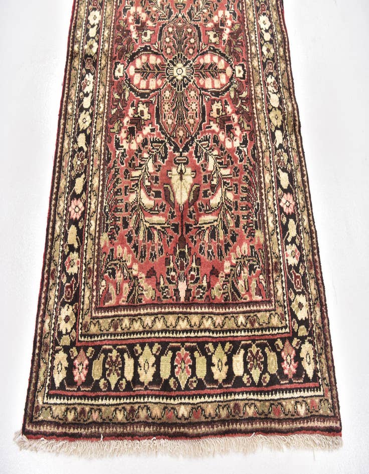 Detail image of 3' 5 x 10'  Hand Knotted Mehraban Persian Wool Runner Rug