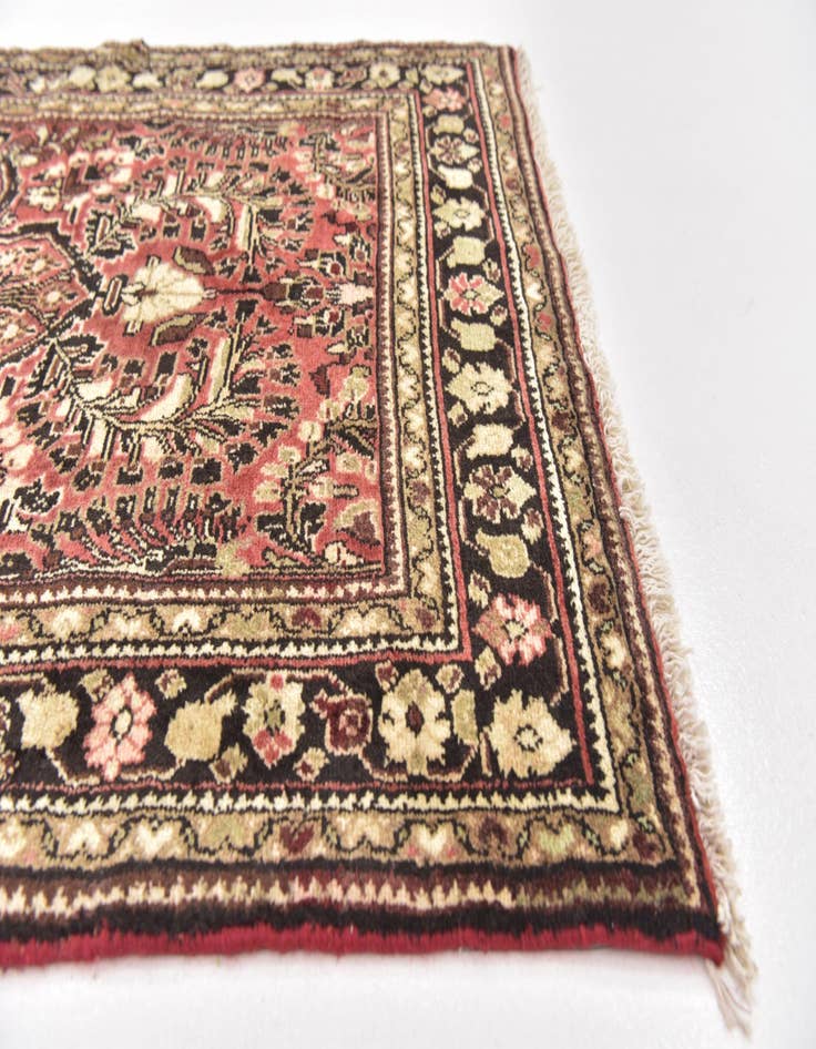 Detail image of 3' 5 x 10'  Hand Knotted Mehraban Persian Wool Runner Rug