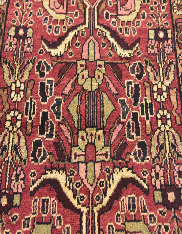 Detail image of 3' 5 x 10'  Hand Knotted Mehraban Persian Wool Runner Rug