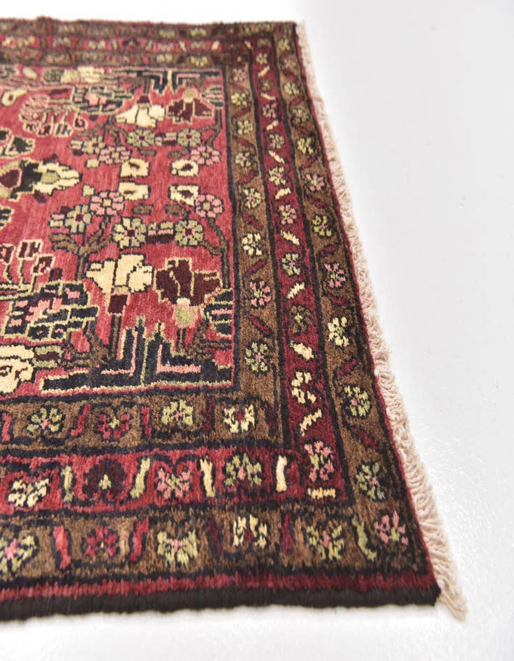 Detail image of 3' 5 x 10'  Hand Knotted Mehraban Persian Wool Runner Rug