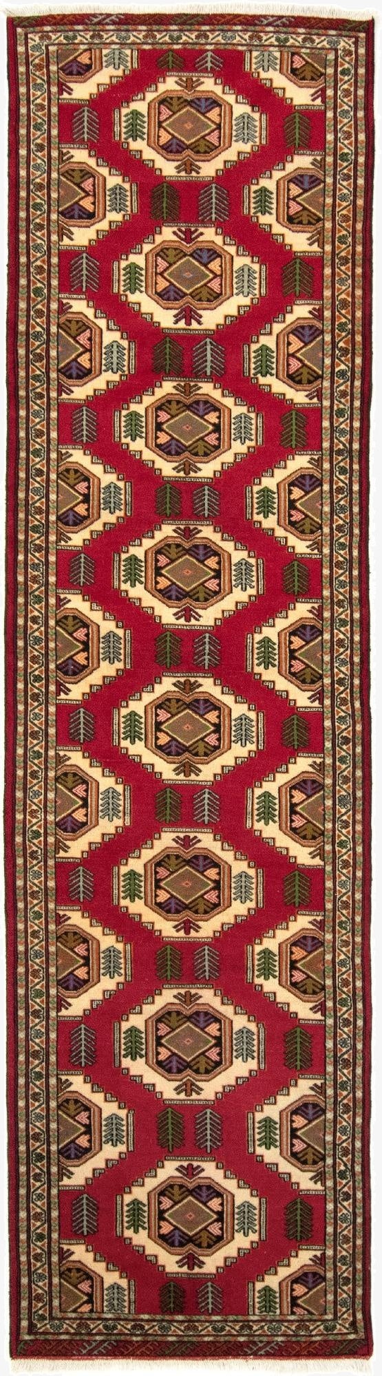 3' 4 x 12' 7  Hand Knotted Mehraban Persian Wool Runner Rug