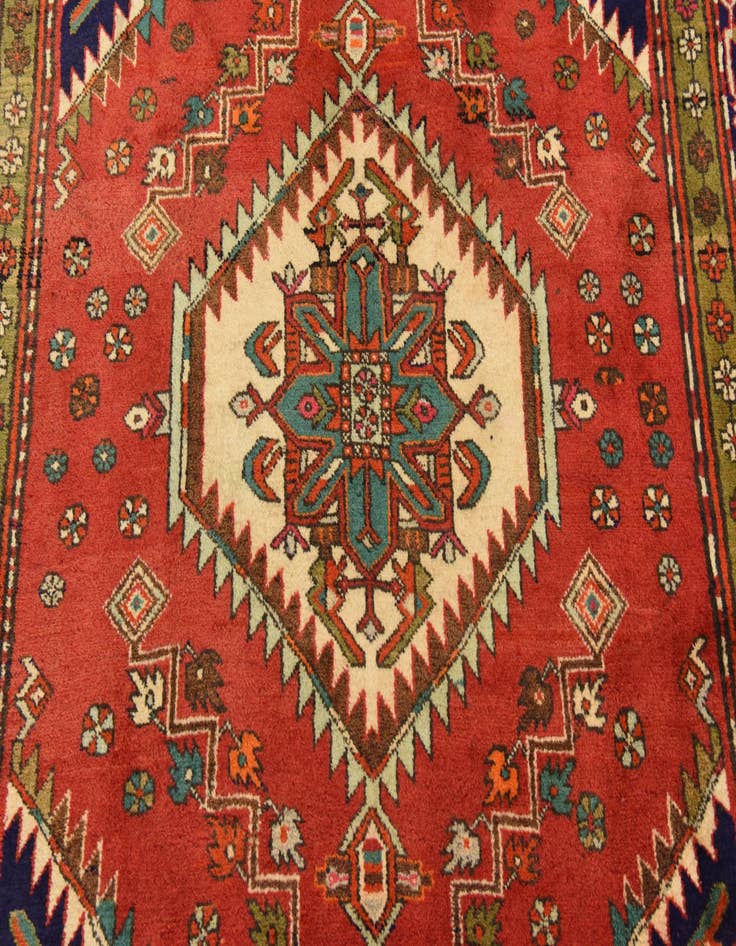 Detail image of 4' 10 x 10' 7  Hand Knotted Meshkin Persian Wool Runner Rug
