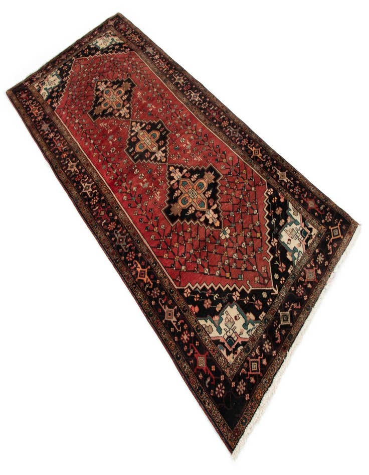 Detail image of 4' 3 x 9' 7 Hand Knotted Meshkin Persian Wool Runner Rug