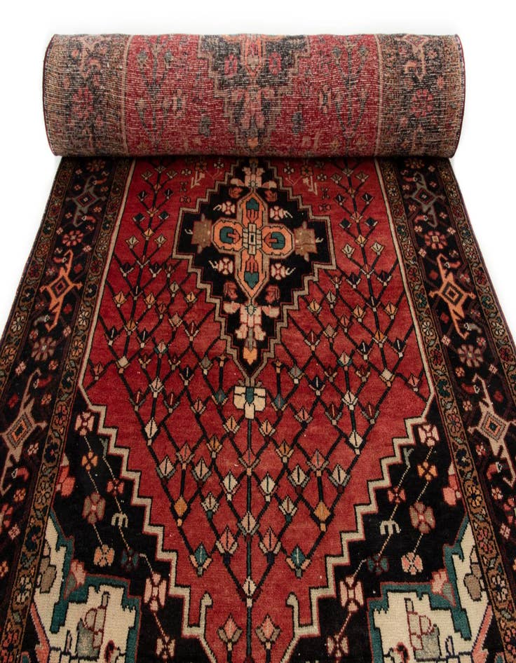 Detail image of 4' 3 x 9' 7 Hand Knotted Meshkin Persian Wool Runner Rug