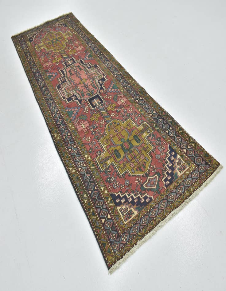 Detail image of 3' 7 x 11' Hand Knotted Meshkin Persian Wool Runner Rug