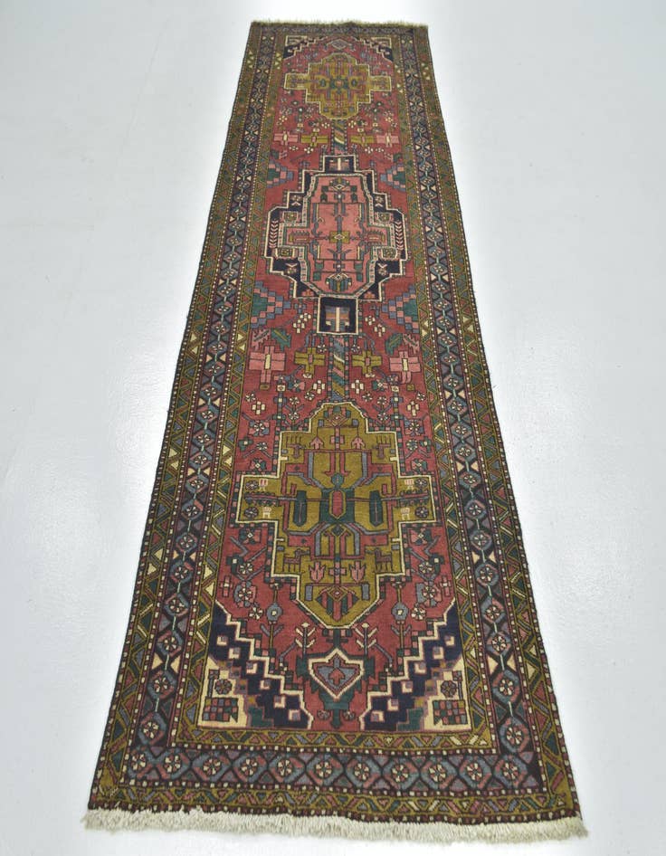 Detail image of 3' 7 x 11' Hand Knotted Meshkin Persian Wool Runner Rug