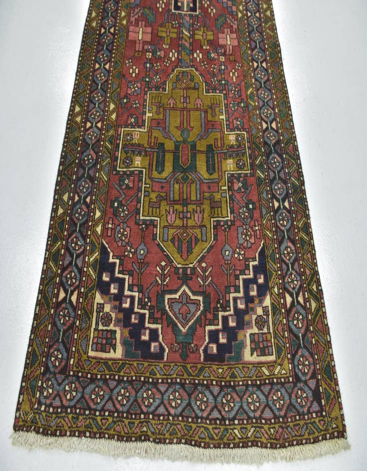 Detail image of 3' 7 x 11' Hand Knotted Meshkin Persian Wool Runner Rug