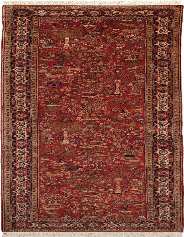 Detail image of 3' 9 x 11' 10 Moghul Runner Rug