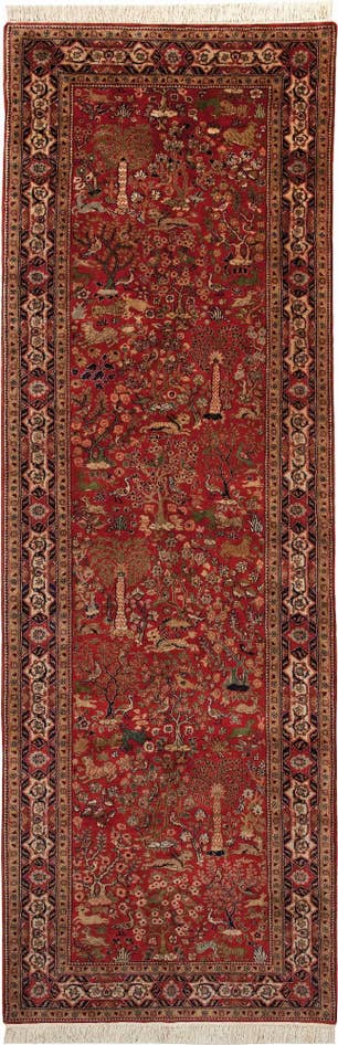 Detail image of 3' 9 x 11' 10 Moghul Runner Rug