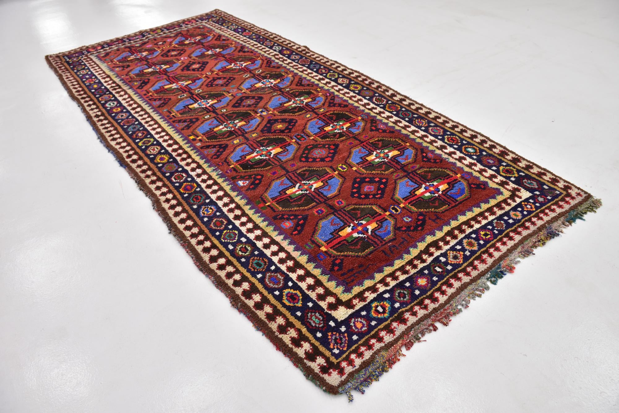 5' 4 x 11' 6 Hand Knotted Moroccan Wool Runner Rug