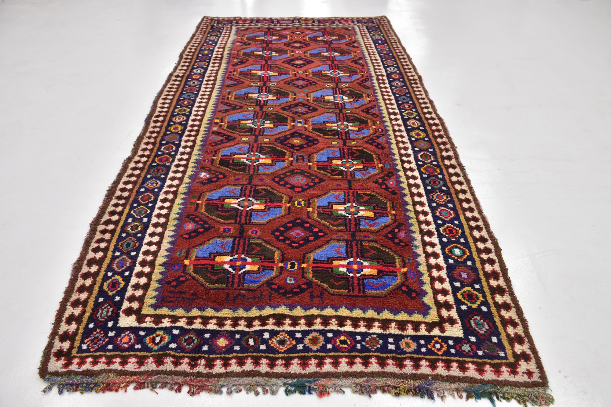 5' 4 x 11' 6 Hand Knotted Moroccan Wool Runner Rug