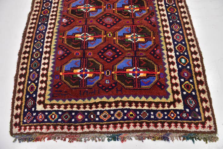 Detail image of 5' 4 x 11' 6 Hand Knotted Moroccan Wool Runner Rug