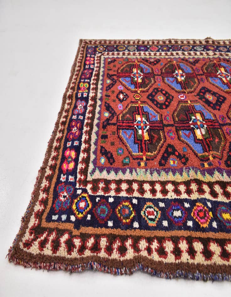 Detail image of 5' 4 x 11' 6  Hand Knotted Moroccan Wool Runner Rug