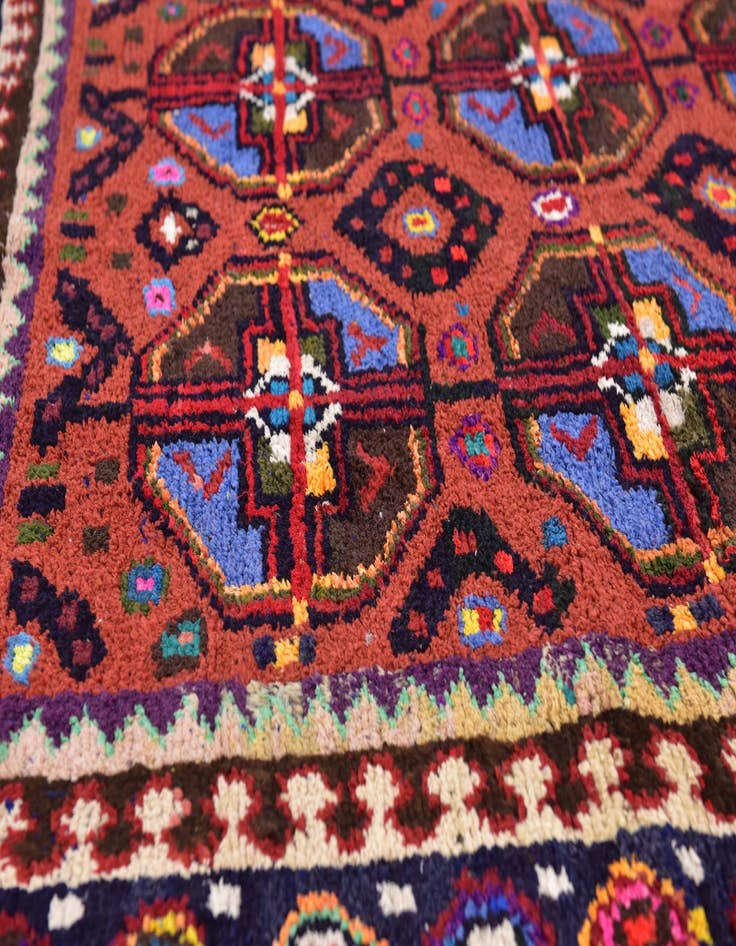 Detail image of 5' 4 x 11' 6  Hand Knotted Moroccan Wool Runner Rug