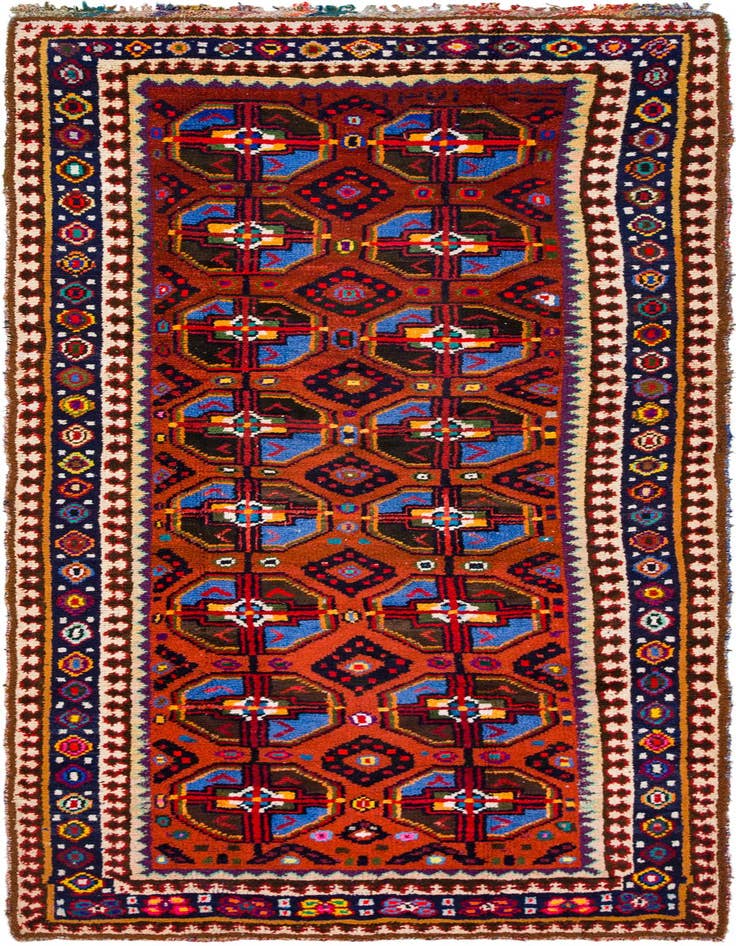 Detail image of 5' 4 x 11' 6 Hand Knotted Moroccan Wool Runner Rug
