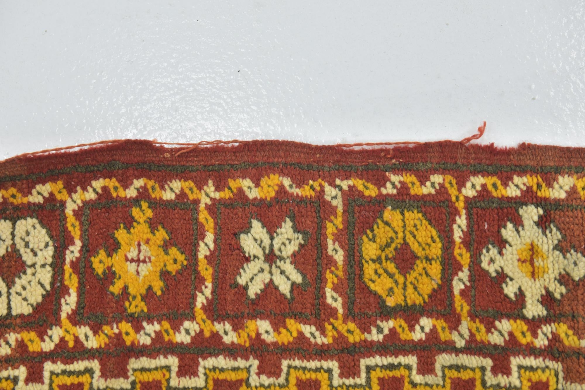 4' 5 x 8' 2 Hand Knotted Moroccan Wool Runner Rug