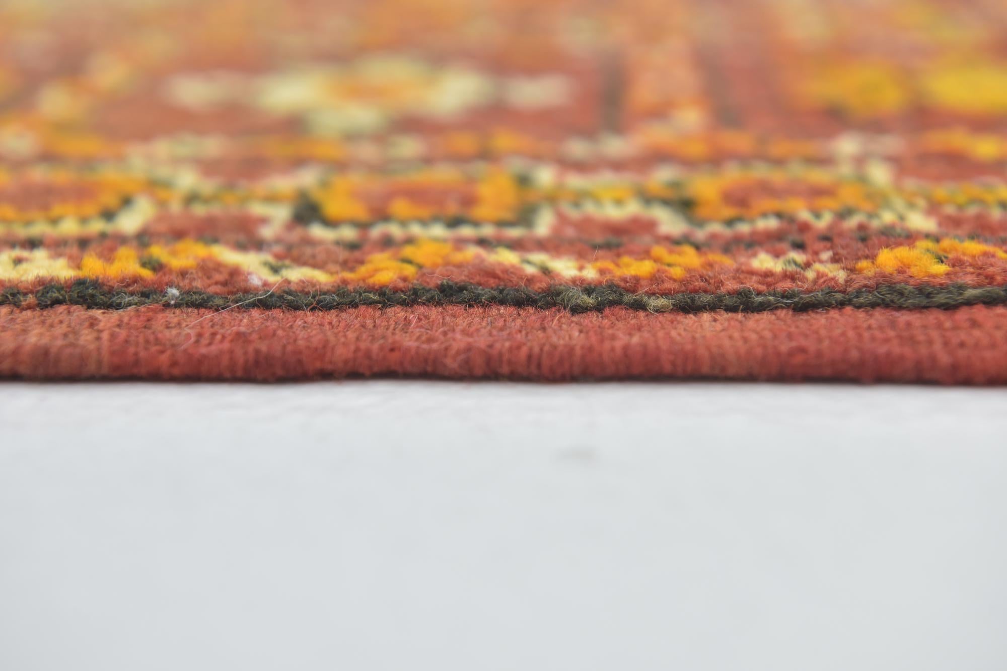 4' 5 x 8' 2 Hand Knotted Moroccan Wool Runner Rug