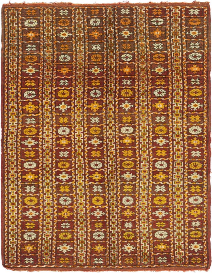 Detail image of 4' 5 x 8' 2 Hand Knotted Moroccan Wool Runner Rug