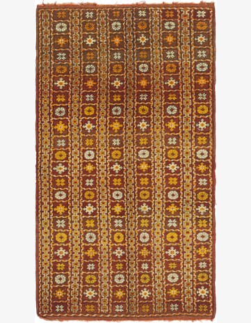4' 5 x 8' 2 Hand Knotted Moroccan Wool Runner Rug