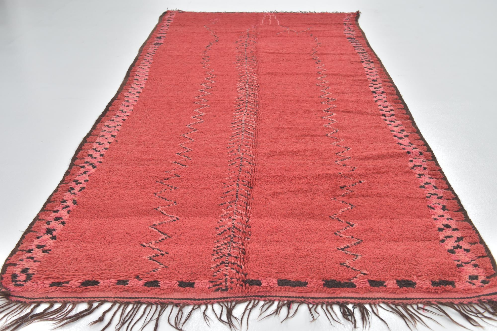 5' 9 x 12' 3 Hand Knotted Moroccan Wool Runner Rug