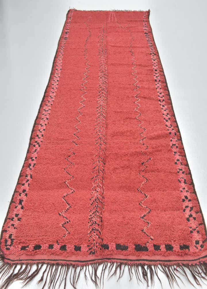 5' 9 x 12' 3 Hand Knotted Moroccan Wool Runner Rug