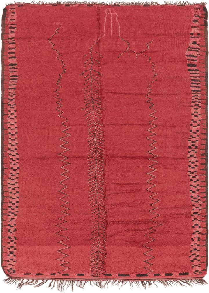 5' 9 x 12' 3 Hand Knotted Moroccan Wool Runner Rug