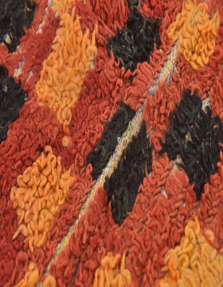 Detail image of 4' 6 x 7' 8  Hand Knotted Moroccan Wool Runner Rug